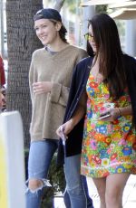 LANA DEL REY and Her Sister CAROLINE GRANT Out for Lunch at Il Pastaio