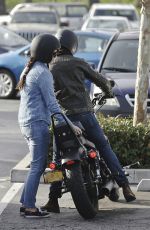 LANA DEL REY Out for Motorcycle Ride in Malibu
