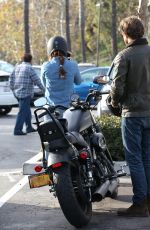 LANA DEL REY Out for Motorcycle Ride in Malibu