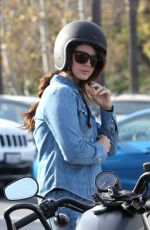 LANA DEL REY Out for Motorcycle Ride in Malibu