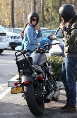 LANA DEL REY Out for Motorcycle Ride in Malibu