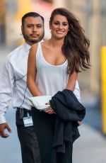 LEA MICHELE Arrives at Jimmy Kimmel Live! 2101