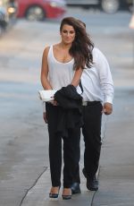 LEA MICHELE Arrives at Jimmy Kimmel Live! 2101