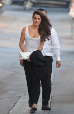 LEA MICHELE Arrives at Jimmy Kimmel Live! 2101