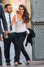 LEA MICHELE Arrives at Jimmy Kimmel Live! 2101