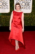 LENA DUNHAM at 2015 Golden Globe Awards in Beverly Hills