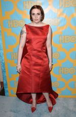 LENA DUNHAM at HBO Golden Globes Party in Beverly Hills
