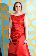 LENA DUNHAM at HBO Golden Globes Party in Beverly Hills