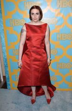 LENA DUNHAM at HBO Golden Globes Party in Beverly Hills