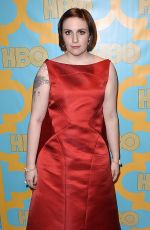 LENA DUNHAM at HBO Golden Globes Party in Beverly Hills