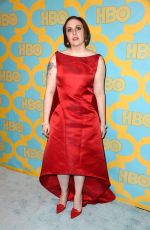 LENA DUNHAM at HBO Golden Globes Party in Beverly Hills