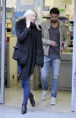 LENA GERCKE Out Shopping in Madrid