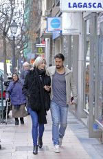 LENA GERCKE Out Shopping in Madrid