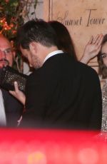 LILY COLLINS Leaves a Golden Globes After Party