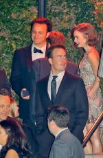 LILY COLLINS Leaves a Golden Globes After Party
