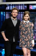 LILY COLLINS on the Set of Extra