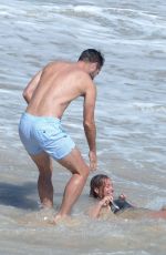 LOUISE REDKNAPP in Swimsuit at a Beach in St. Barts