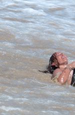 LOUISE REDKNAPP in Swimsuit at a Beach in St. Barts