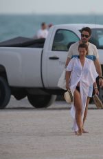 LOUISE REDKNAPP on the Beach in Miami 0401