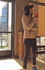 LUCY HALE at Coffee Shop and Gas Station in Hollywood