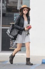 LUCY HALE Leaves Urban Outfitters in Los Angeles