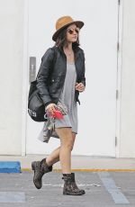 LUCY HALE Leaves Urban Outfitters in Los Angeles