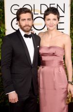 MAGGIE GYLLENHAAL at 2015 Golden Globe Awards in Beverly Hills