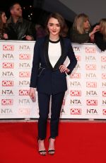 MAISIE WILLIAMS at 2015 National Television Awards in London