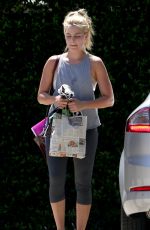MARGOT ROBBIE in Leggings Leaves a Gym on Gold Coast