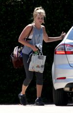MARGOT ROBBIE in Leggings Leaves a Gym on Gold Coast