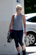 MARGOT ROBBIE in Leggings Leaves a Gym on Gold Coast