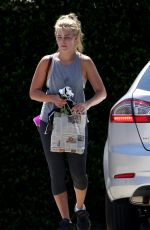MARGOT ROBBIE in Leggings Leaves a Gym on Gold Coast