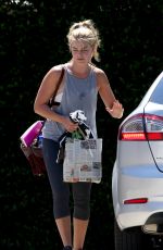 MARGOT ROBBIE in Leggings Leaves a Gym on Gold Coast