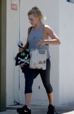 MARGOT ROBBIE in Leggings Leaves a Gym on Gold Coast