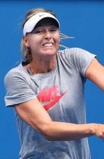 MARIA SHARAPOVA at Practice Session in Melbourne