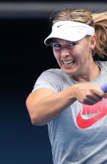 MARIA SHARAPOVA at Practice Session in Melbourne