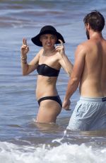 MILEY CYRUS in Bikini and Patrick Schwarzenegger on the Beach in Hawaii 2101