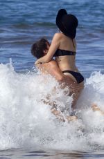 MILEY CYRUS in Bikini and Patrick Schwarzenegger on the Beach in Hawaii 2101