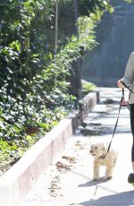 MINKA KELLY in Leggings Walks Her Dogs Out in Hollywood