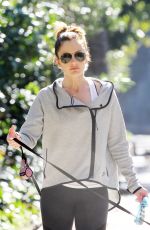 MINKA KELLY in Leggings Walks Her Dogs Out in Hollywood