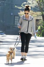 MINKA KELLY in Leggings Walks Her Dogs Out in Hollywood