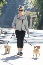 MINKA KELLY in Leggings Walks Her Dogs Out in Hollywood