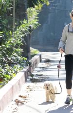 MINKA KELLY in Leggings Walks Her Dogs Out in Hollywood