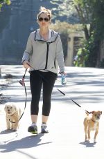 MINKA KELLY in Leggings Walks Her Dogs Out in Hollywood