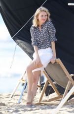 NAOMI WATTS at a Photoshoot on the Beach in Malibu