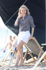 NAOMI WATTS at a Photoshoot on the Beach in Malibu