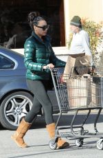 NAYA RIVERA in Leggings Shopping at Gelson