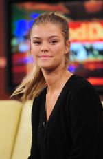 NINA AGDAL on the Set of Good Day in New York