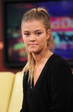 NINA AGDAL on the Set of Good Day in New York
