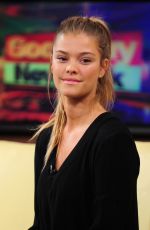 NINA AGDAL on the Set of Good Day in New York